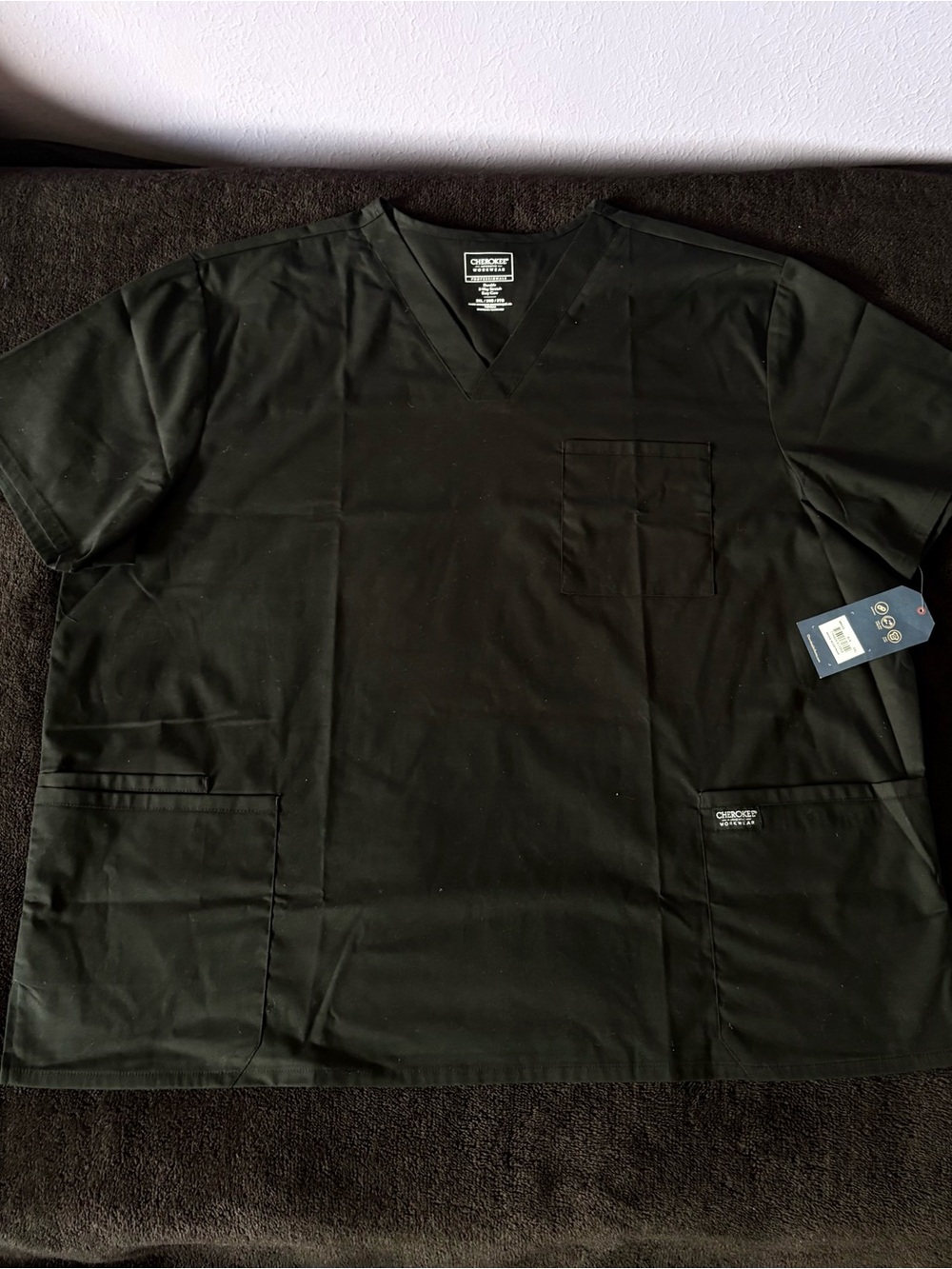 Cherokee Workwear NWT black scrub top men’s 3XL